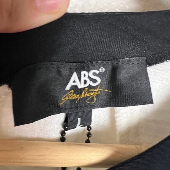 ABS Allen Schwartz Vintage White Fit & Flare Skater Dress Size L - Picture 2 of 8